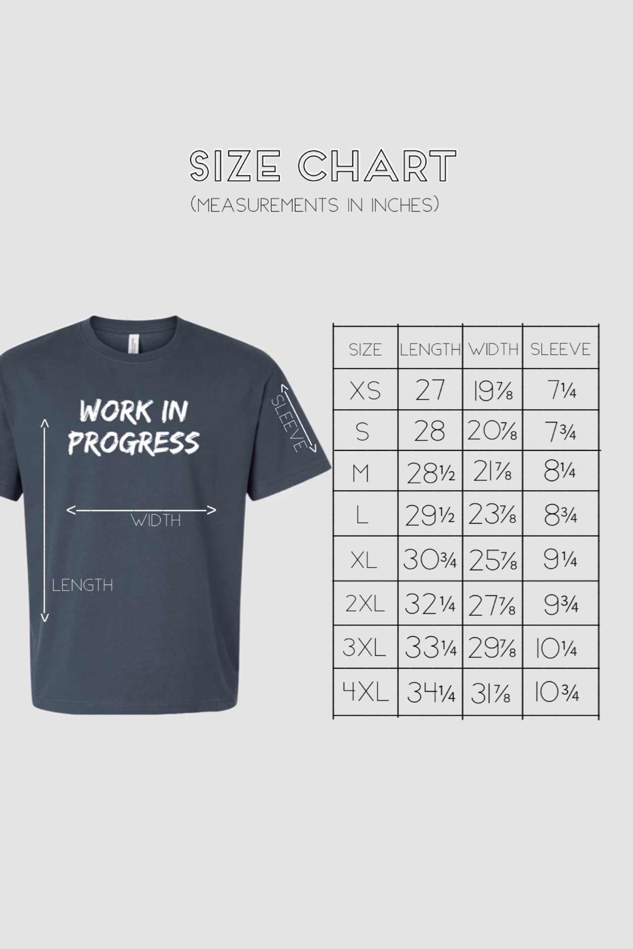 WORK IN PROGRESS T-SHIRT