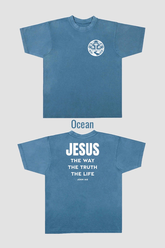JESUS IS THE WAY SLIGHTLY OVERSIZED T-SHIRT