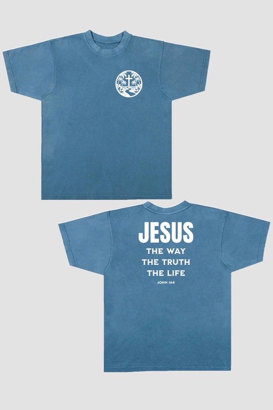 JESUS IS THE WAY SLIGHTLY OVERSIZED T-SHIRT