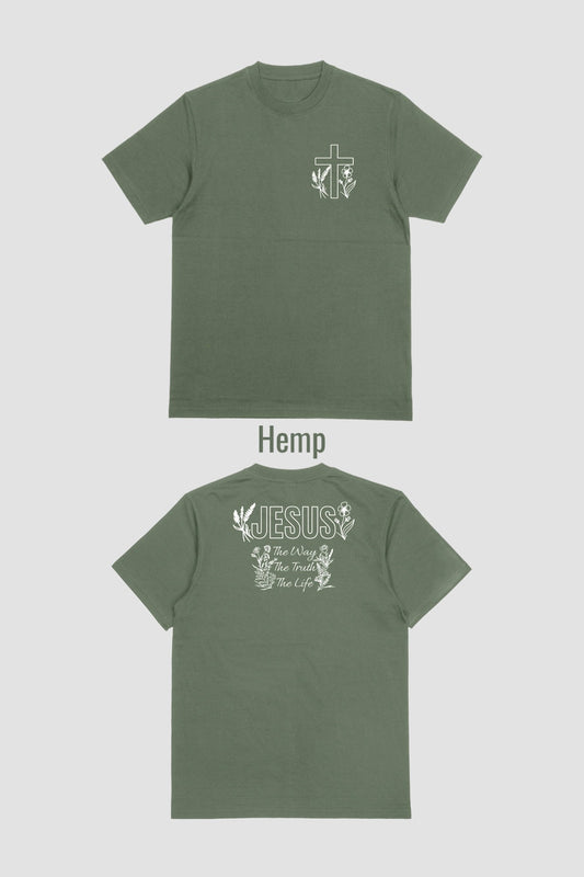 JESUS IS THE WAY FLORAL T-SHIRT