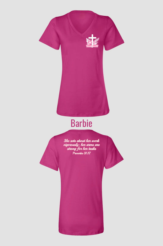 STRONG PROVERBS GIRL WOMEN'S V-NECK T-SHIRT