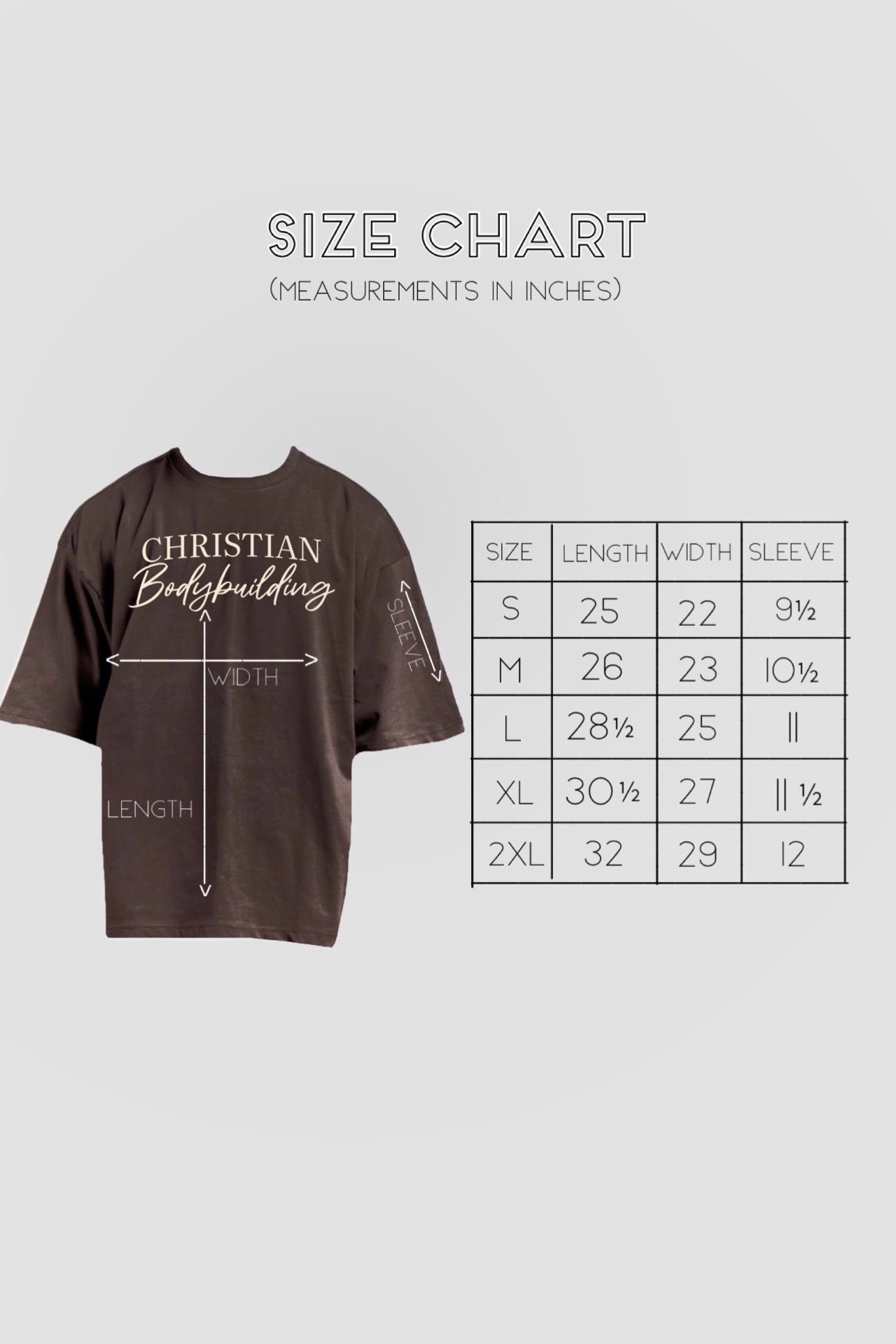 CHRISTIAN BODYBUILDING OVERSIZED T-SHIRT